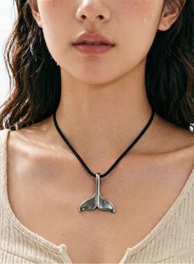高质感钢鱼尾项链脖链