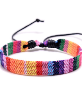 情侣男女通用民族风手工棉麻手绳