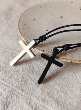 钛钢十字架手工编织项