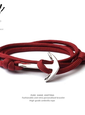 韩国ins原宿风街头海军风钢手绳