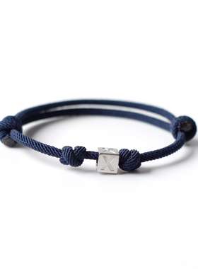 男女通用钛钢字母原创手工手绳