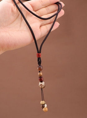 多宝菩提子文艺中式项链毛衣链