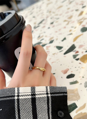 双层交叉缠绕戒指女ins潮