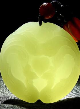 本命年工艺品新疆和田玉白玉天鹅玉坠男女款精雕比翼双飞玉石挂件