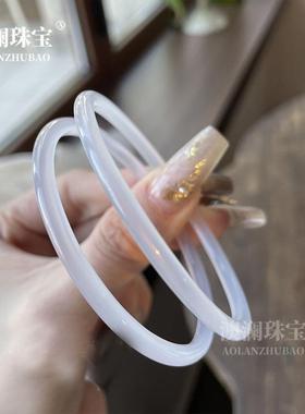 本命年叮当镯细镯荔枝冻玉髓玛瑙手镯细镯一个古风国风新中式礼物