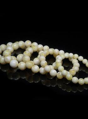 本命年俄料白蜜手串男女款妖孽瓷白花蜜手链骨瓷白妖花单圈多圈佛