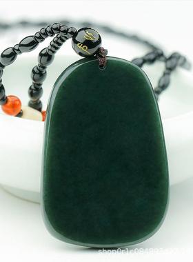 本命年和田玉青玉生肖龙牌吊坠男款玉石男士玉佩挂件礼物