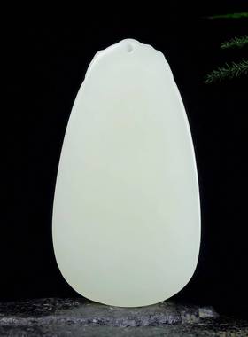 本命年新疆和田玉双鱼平安牌男女款精雕连有余玉吊坠送证礼物