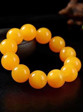 本命年外蒙料手链湖水绿和田玉圆珠手链鸡血玉桶珠菠菜绿碧玉男女