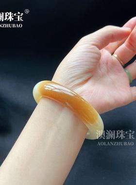 本命年新疆丝玉和田玉糖白玉手镯羊脂白俏糖色一口糖女款高贵典雅