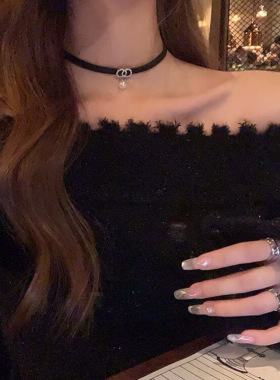 秋冬珍珠纯影锁骨链女性