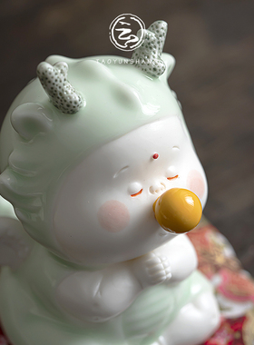 陶云尚陶瓷摆件小飞龙家居饰品