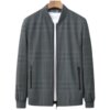 Plaid Jacket Woodpecker Baseball Collar Spring Autumn