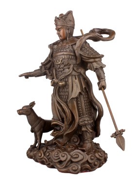 纯铜二郎神杨戬摆件家居佛堂供奉