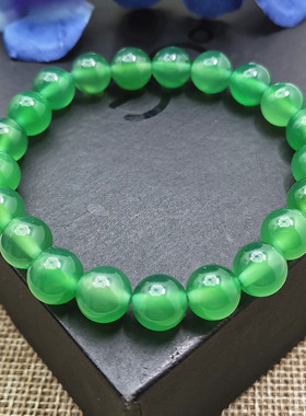 天然石绿玛瑙玉髓民族风义乌手串