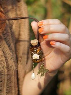 x0324幸福邂逅复古许愿瓶项链