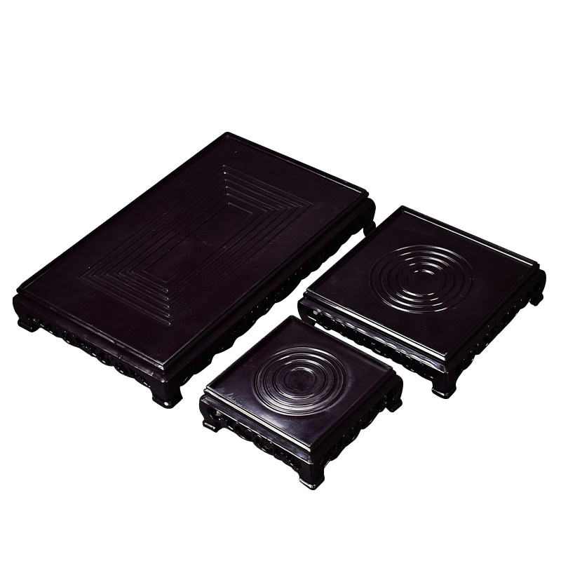 花盆托盘塑料PC底托圆形底座加厚底盘中国风方形桌面盛水摆件大号,淘宝优惠券,粉丝福利购,淘宝优惠卷