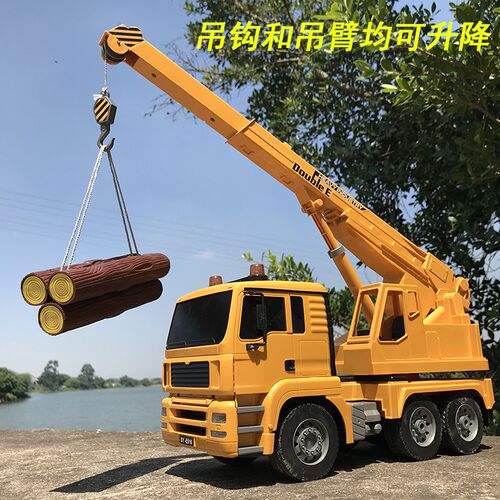 双鹰超大无线遥控工程车吊车玩具男孩充电动儿童起重机汽车模型 - 图2