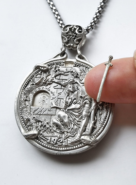 圣杯机关币【可动机关】1921圣杯流浪骑士拔剑机关硬币怪盗基德