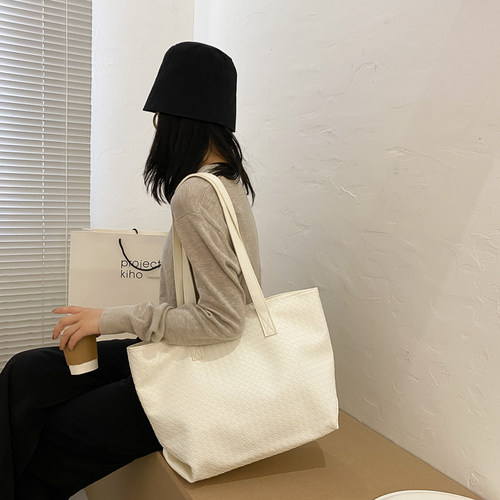 高级感女士包包2026新款潮流编织包大容量托特包大气百搭单肩大包 - 图1
