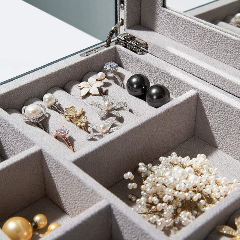 KP High-end sophisticated storage system, capacious velvet accessory, storage box, Birthday gift