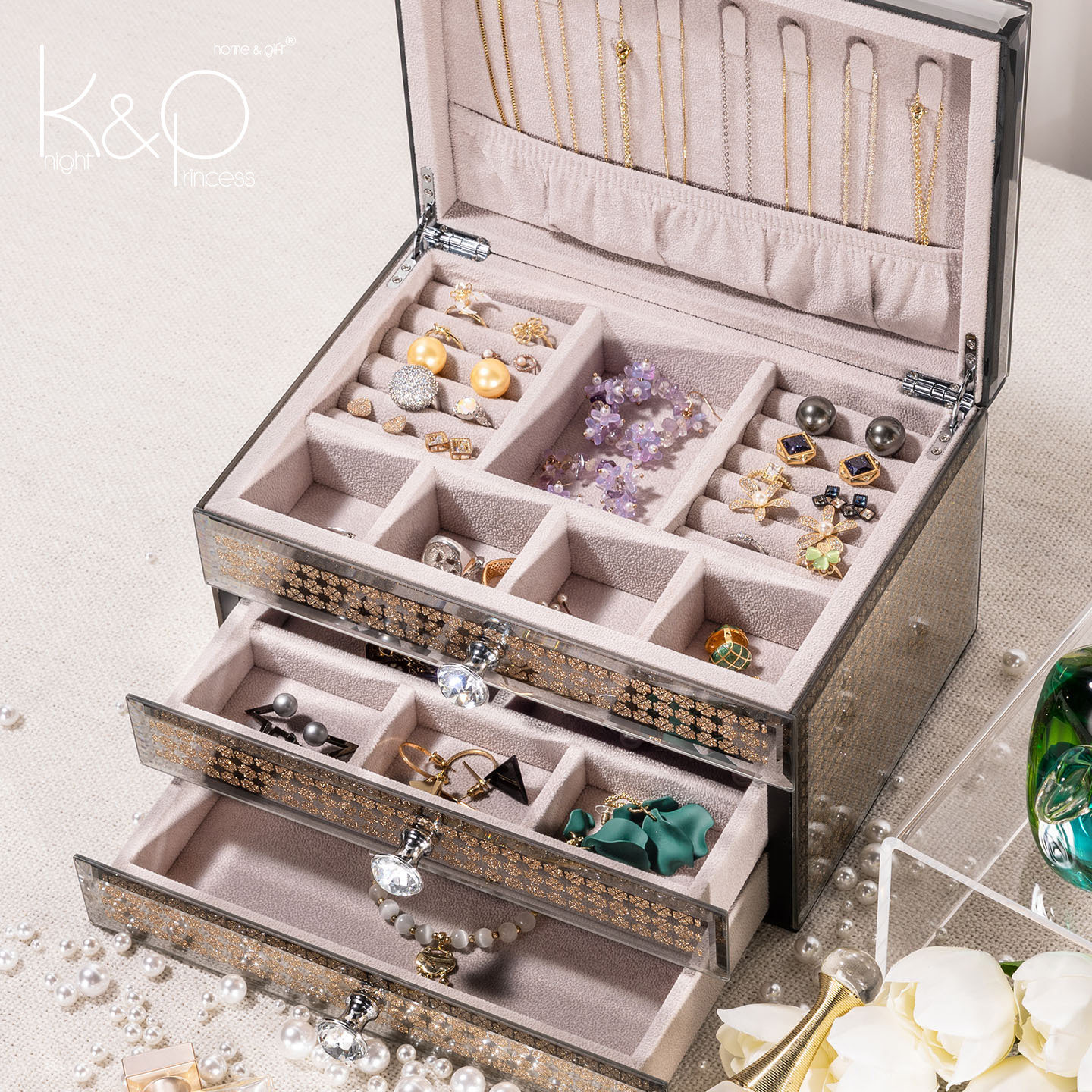 KP high-end exquisite jewelry storage box