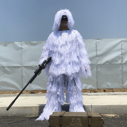 极地服雪地吉利服儿童草地衣真人丛林隐身伪装衣绝地求生吃鸡草衣 - 图2