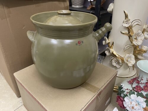 利康砂锅炖锅陶瓷煲汤煎药耐高温家用明火煲汤特大号容量14升包邮 - 图1