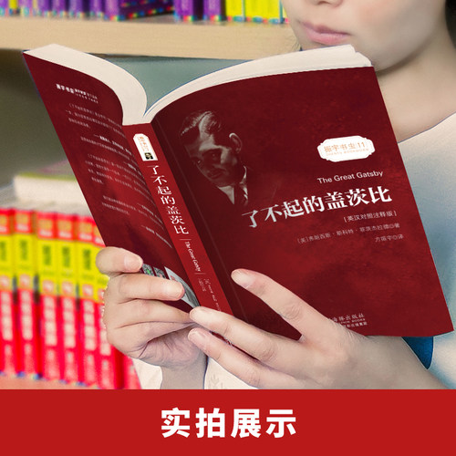 【赠全英文版】了不起的盖茨比 中英文对照双语版 正版无删减原著翻译全译本英汉对照 世界名著文学小说英语阅读双语读物书籍 - 图0