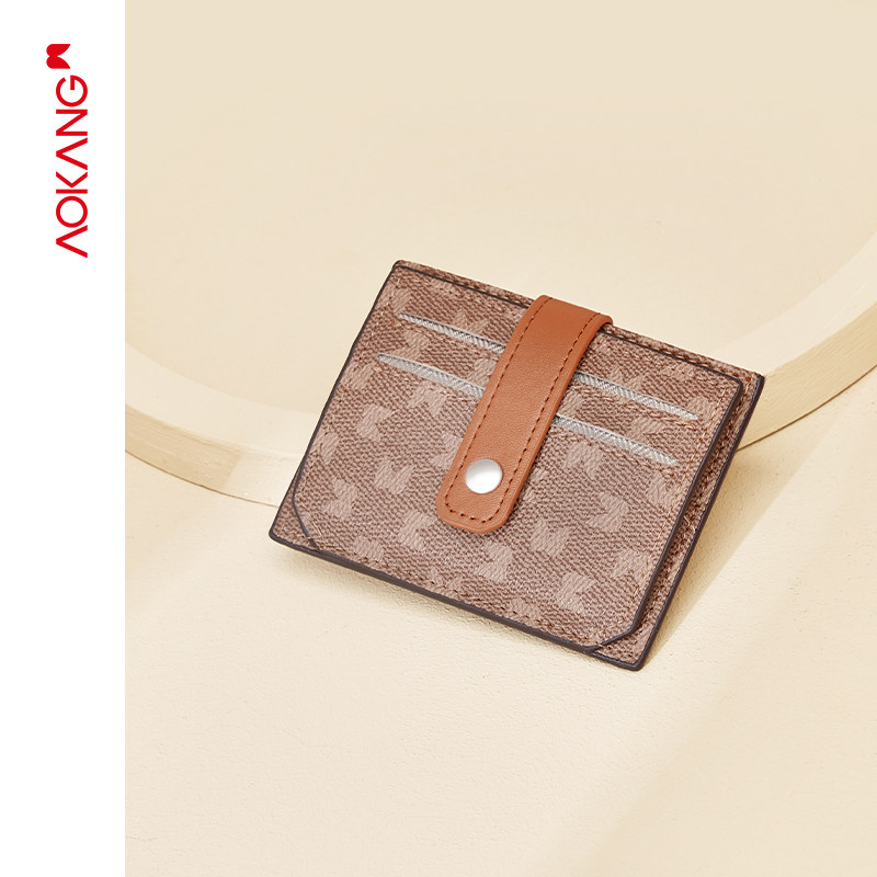 奥康小巧多卡位薄款新款男零钱包 奥康皮具箱包卡包