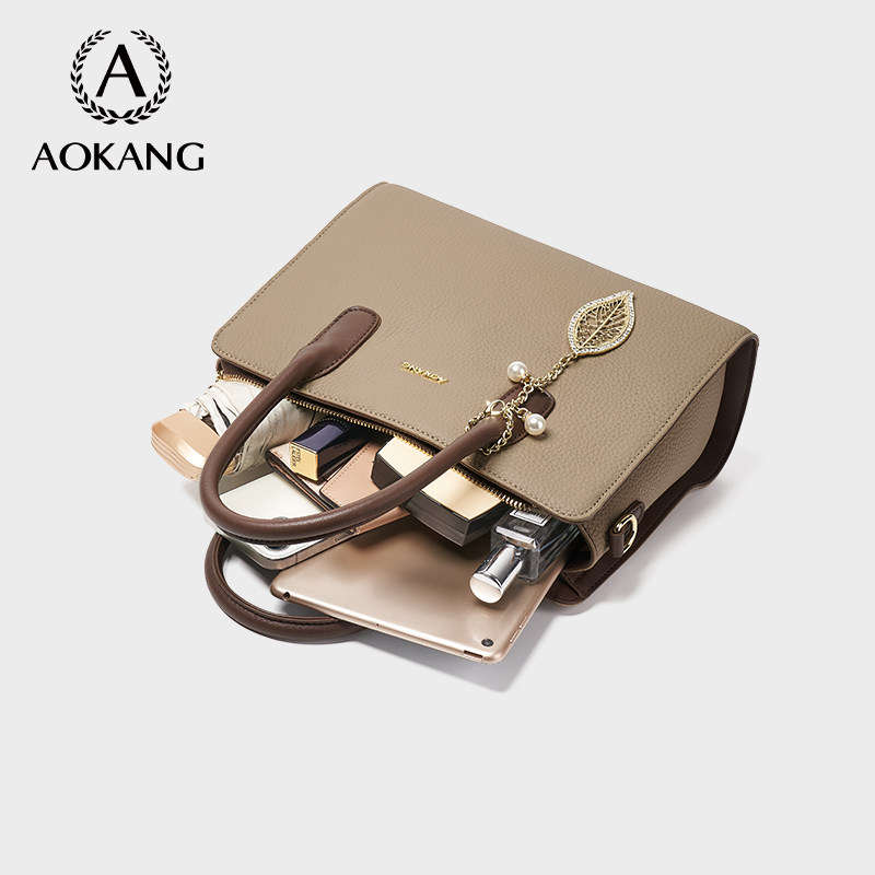 奥康妈妈包包2026新款手提包女款真皮单肩包高级大容量斜挎托特包,淘宝优惠券,粉丝福利购,淘宝优惠卷