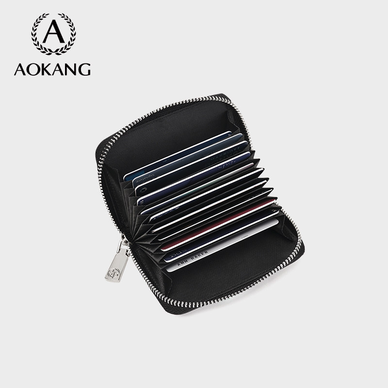 奥康卡包2026新款零钱包男收纳包真牛皮防盗多功能钱包情人节礼物,淘宝优惠券,粉丝福利购,淘宝优惠卷