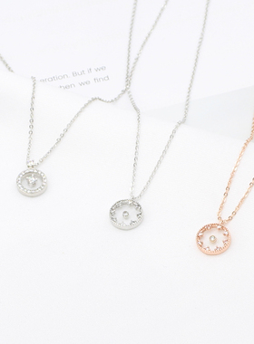 金秘书同款项链女韩版圆圈闪钻