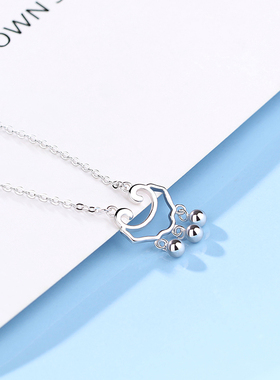 长命锁项链小众个性女平安锁首饰