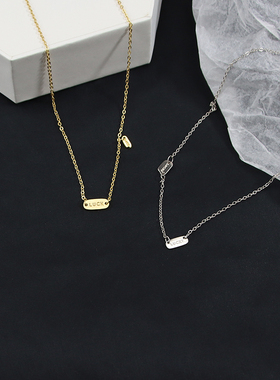 s925银lucky字母项链ins小众简约