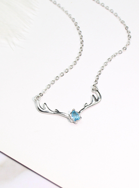 女韩版ins学生森系麋鹿闺蜜项链