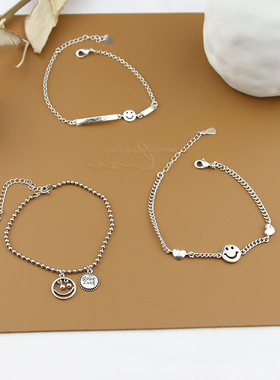 小众泰银嘻哈风手链ins潮网红