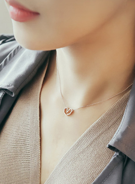 镂空爱心项链女韩版学生生日礼物