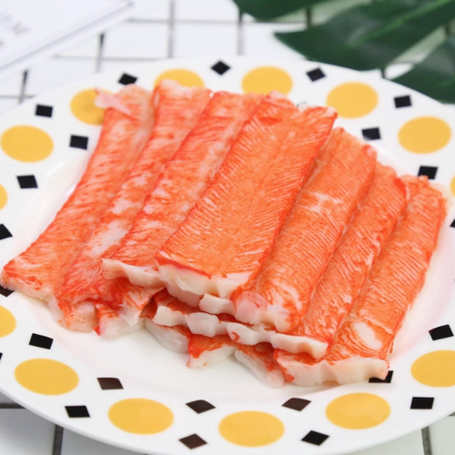 友联丰翎鱼蟹肉1KG蟹足棒寿司火锅麻辣烫沙拉V型模拟蟹柳即食蟹棒 - 图1