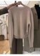 Round neck ingot needle loose cashmere pullover round neck pullover