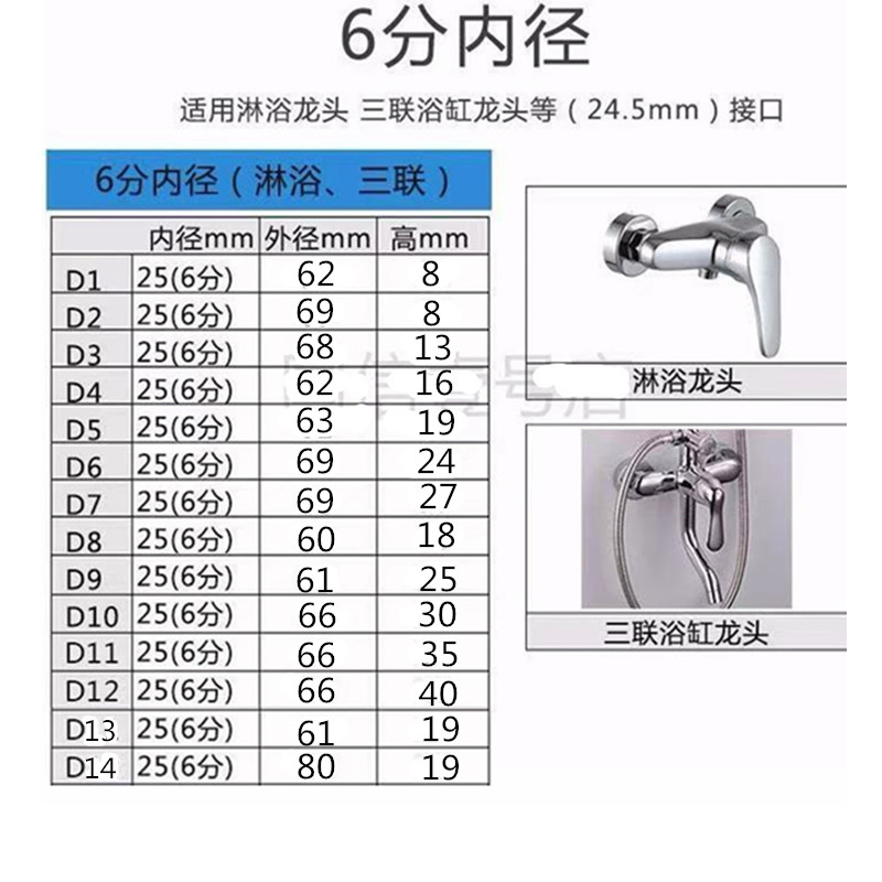 304不锈钢水龙头三角阀混水阀淋浴花洒装饰盖遮丑盖 加大加厚配件