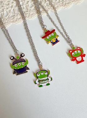 宇宙射线-玩具总动员之三眼仔便装帅气牛仔可爱卡通简约童趣项链