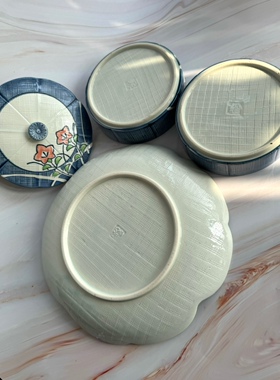 日产 织布烧 二重段 茶果盘 茶托 茶饼食物 收纳盒 安全卫生食盒