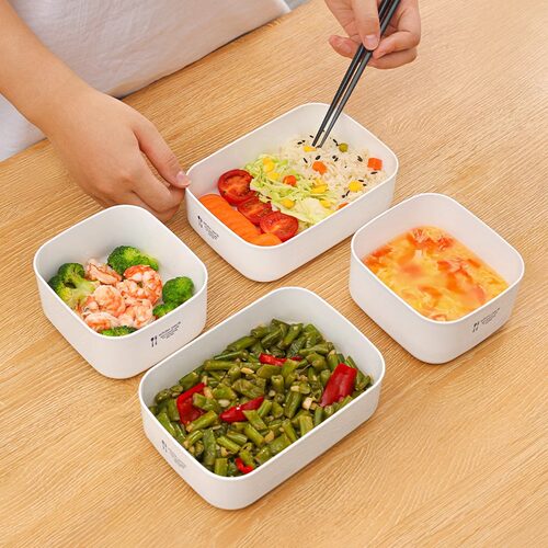 日本进口饭盒可微波炉加热专用学生上班族带盖餐盒密封保鲜便当碗 - 图2