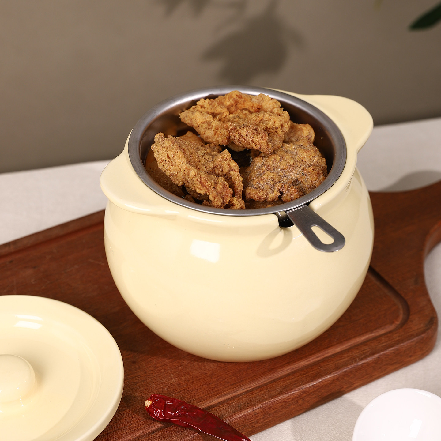 带盖陶瓷猪油罐家用可放冰箱储物罐耐高温存储罐食品级调料罐油坛,淘宝优惠券,粉丝福利购,淘宝优惠卷