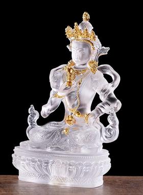 古法琉璃金刚萨埵佛像家用摆件