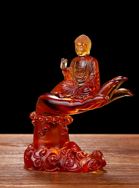 古法琉璃烧制供奉佛堂聚财摆件