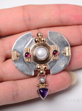 庭院欧美珍珠古典胸针孤品吊坠