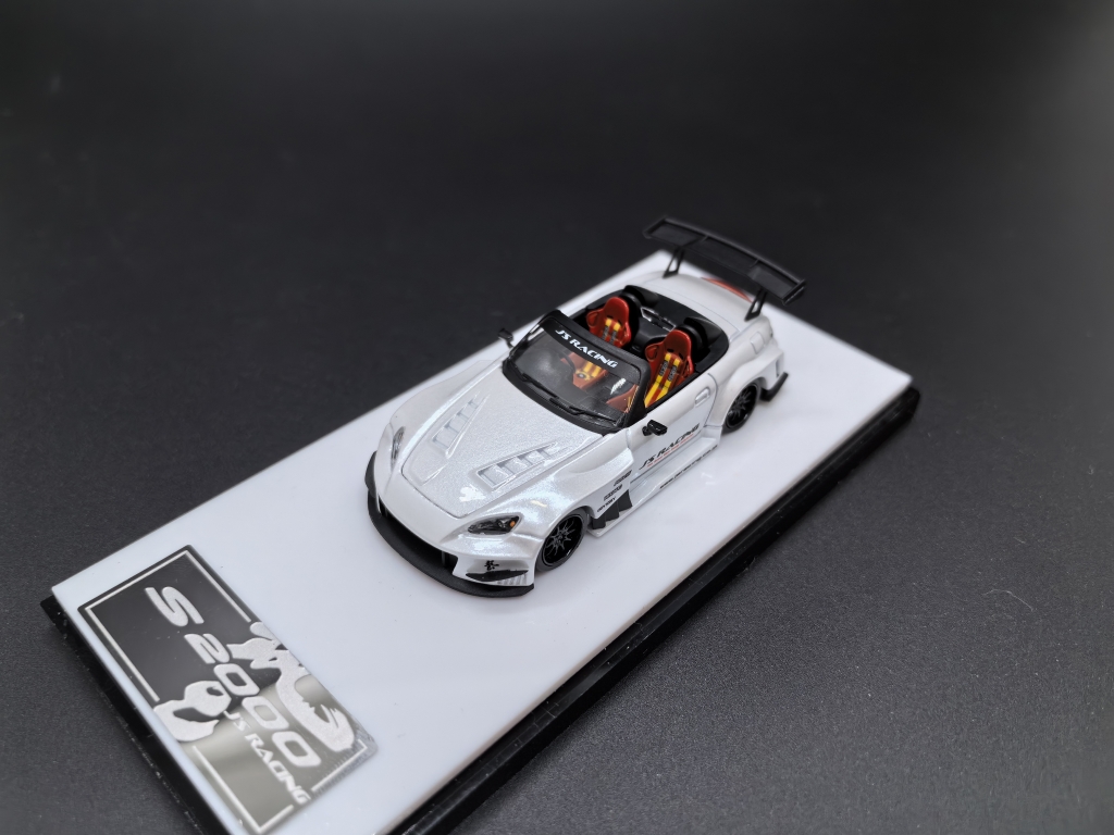 MicroTurbo MT零件可拆 1:64本田S2000 JS RACING合金汽车模型-图2