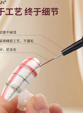 美甲针管拉线笔极细新款勾线笔彩绘光疗画花笔美甲专用拉线笔套装